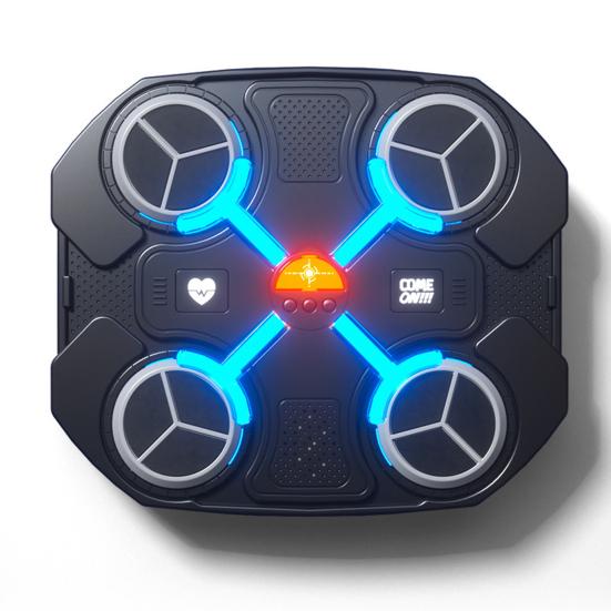 1 Set Music Boxing Machine Wall Mounted Bluetooth-compatible Adjustable Smart LED Boxing Training Target Punching Pad Home Gym Workout Equipment
