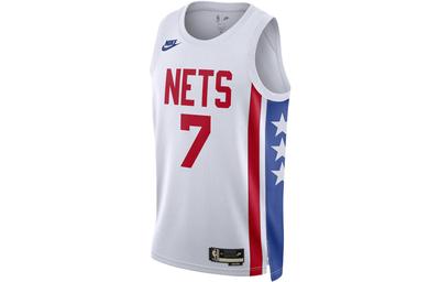 Brooklyn Nets Basketballtrikot Unisex Weiß DO9444-101