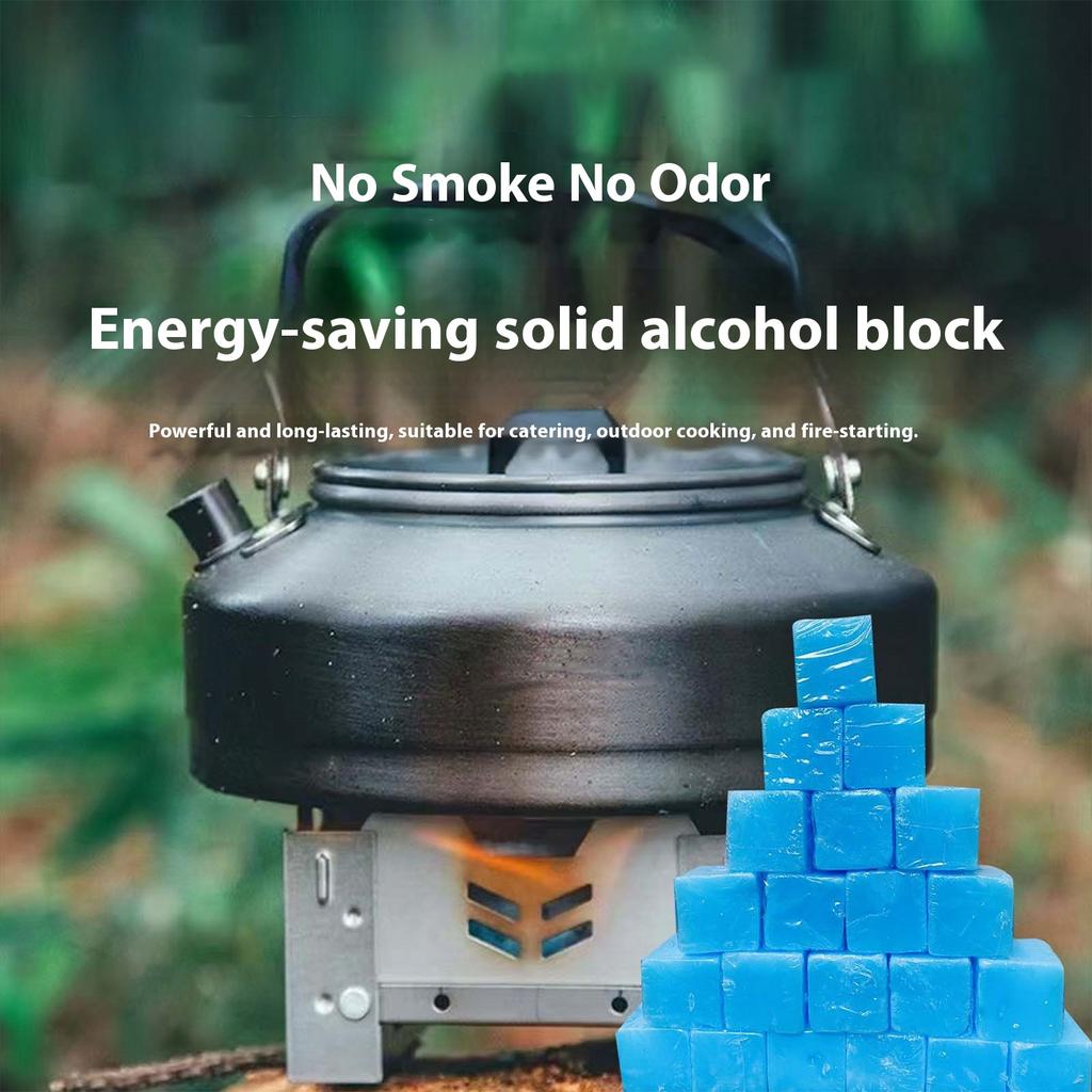 Solid Alcohol Wax, Eco-Friendly Smokeless Burner Block, Portable Heating Source for Indoor Gatherings, Outdoor Camping, and Field Cooking