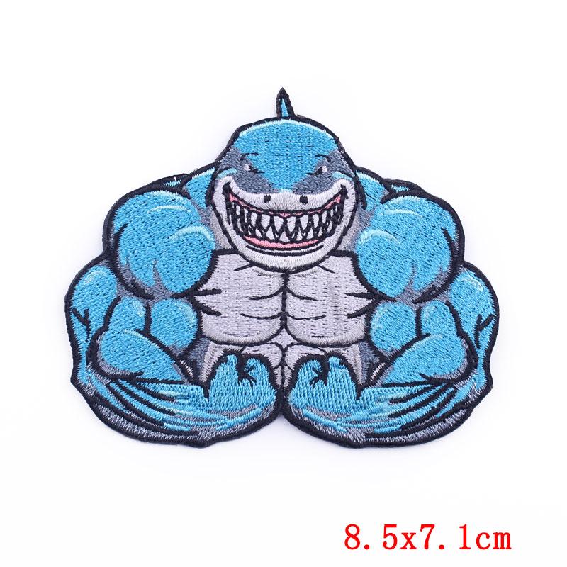 Punk Heart Embroidery Patch Iron On Patches For Clothing Thermoadhesive Patches On Clothes Waves Applique/Patches On Clothes