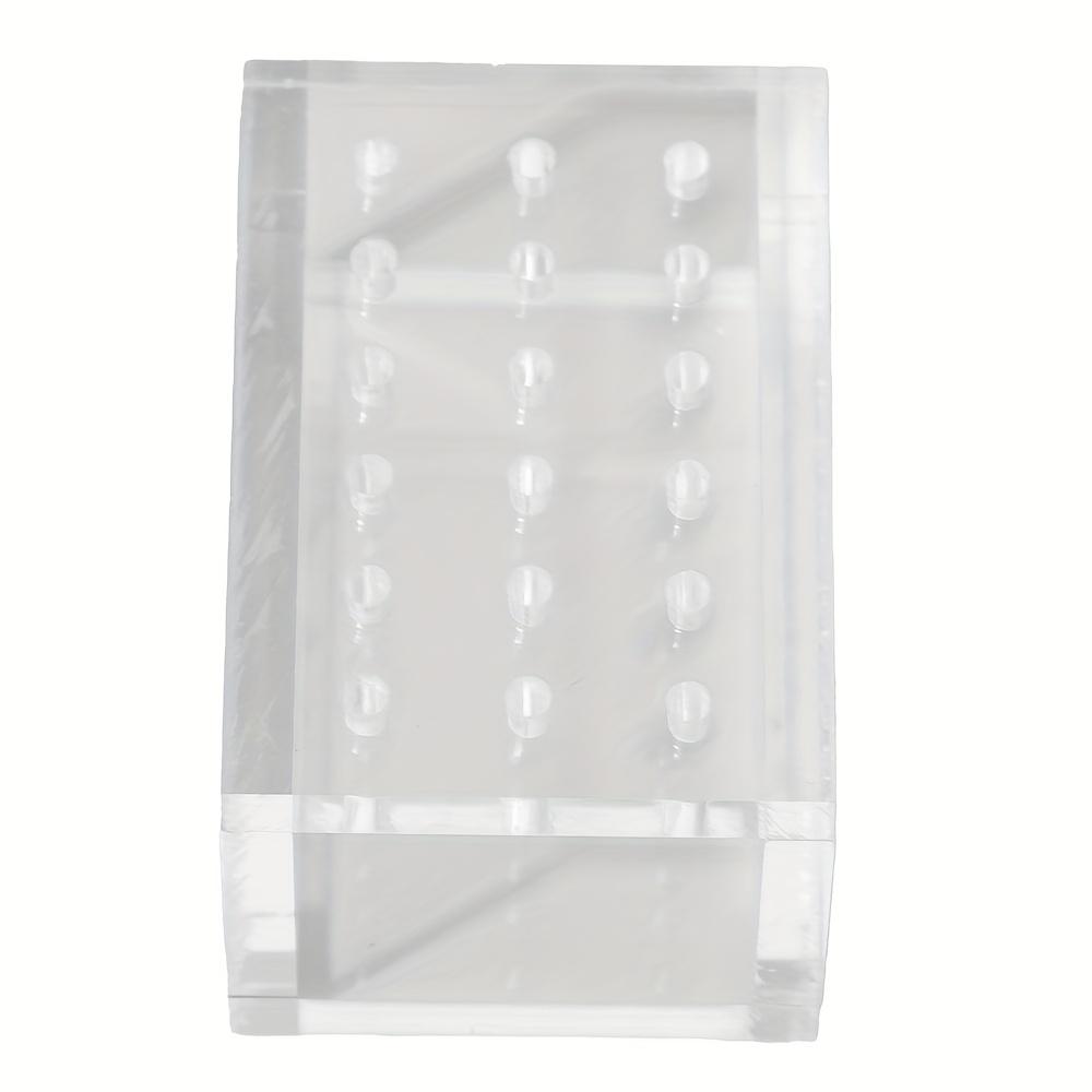 

1PC 18-hole nail polishing head storage box, sorting and organizing nail tools, suitable for nail salons and home use