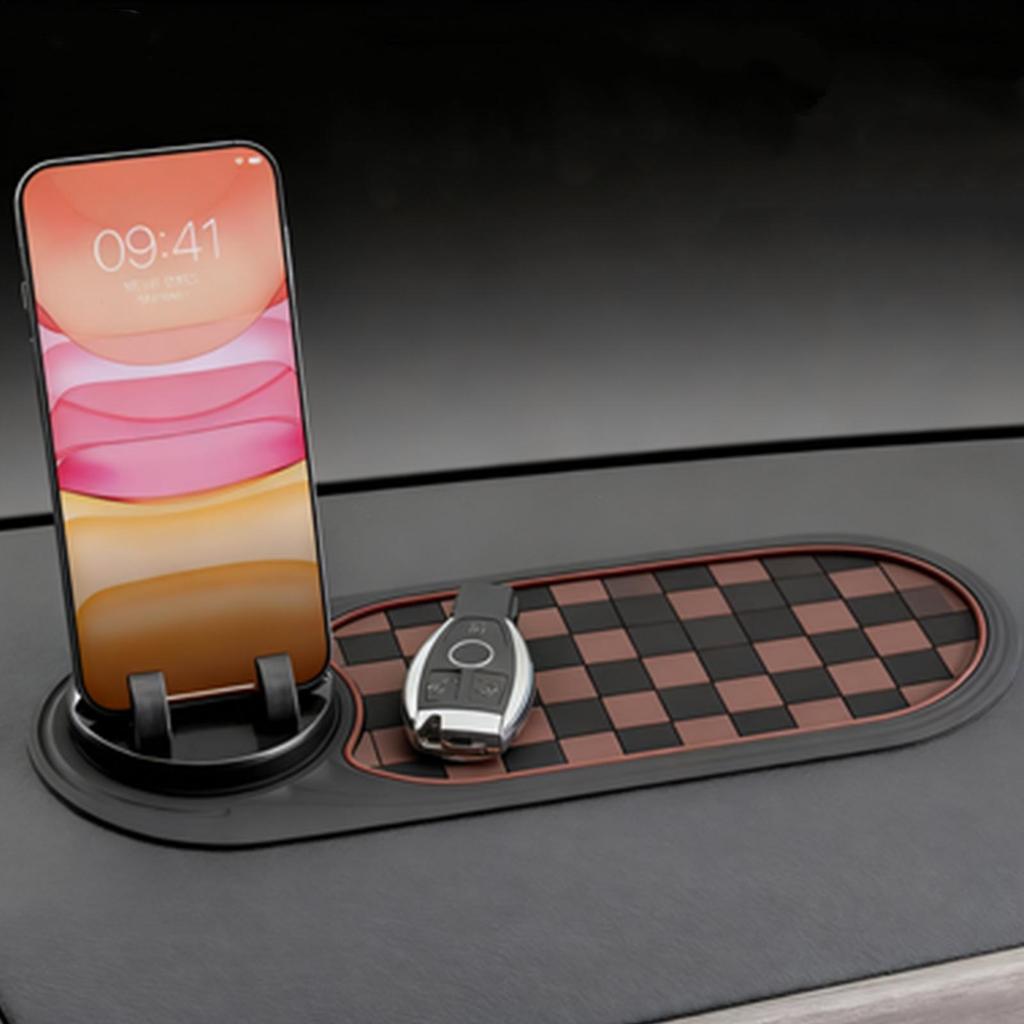 Anti Slip Mat for Car Organizer Pad Phone Stand with Parking Number for Car Dashboard Interior auto Navigation Electronics Keys