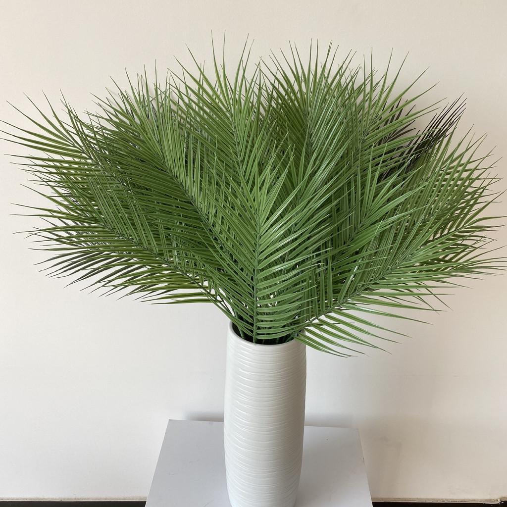 Artificial Plastic Palm Leaves Three Pronged Greenery Wedding Props Photography