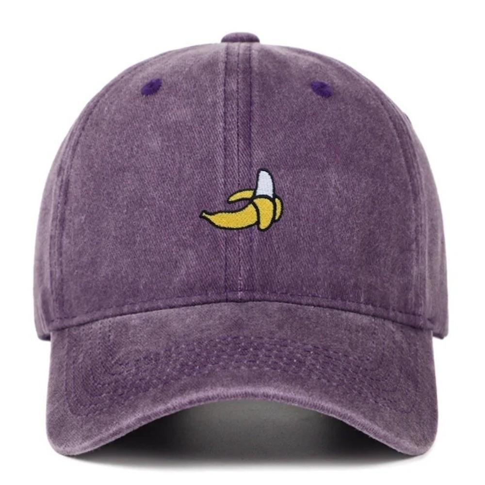 Adjustable Baseball Hat Banana Embroidered Sun Protection Hat Fashion Duck Tongue Hat Outdoor