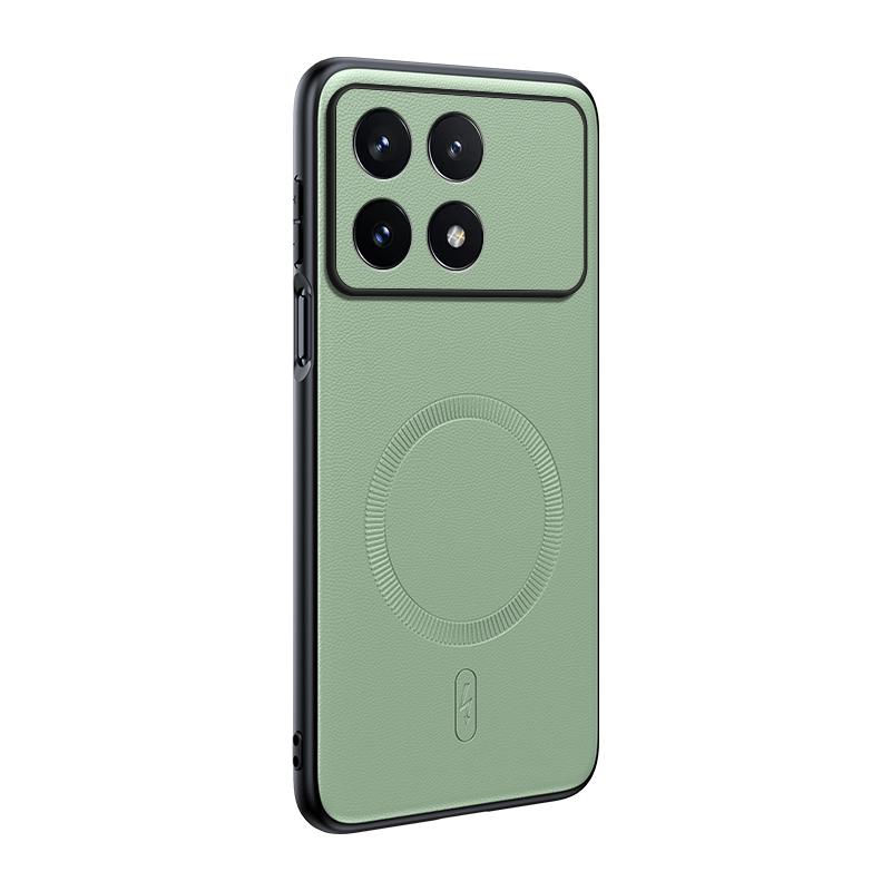 For Poco X6 Pro Case Magnetic Leather Shield Cover For Poco X6 Pro High Quality Anti-Fingerprint Non-Slip PC+TPU