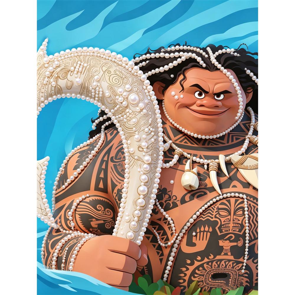 

Disney Pearl Painting Moana Demigod Maui Art Kit Adult Beginner Home Wall Decor Special Shape 30x40