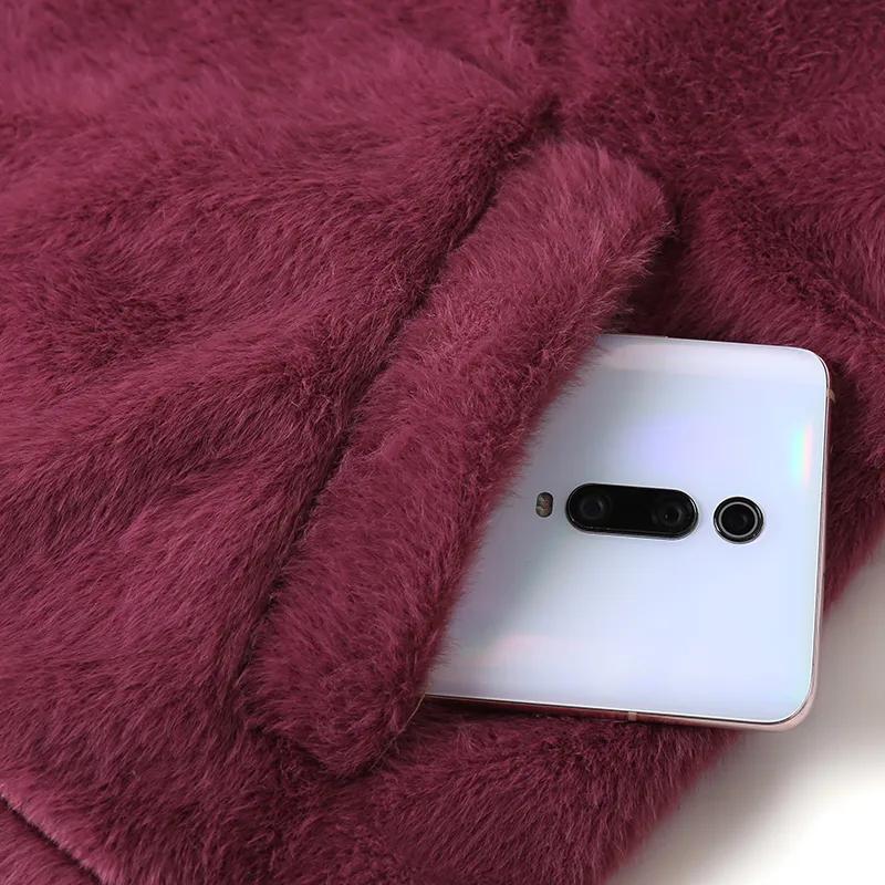 Mother's Winter Coat Plus Velvet Thick Fur One-piece Top Women's Fashion Warm Cotton Clothes Short Section