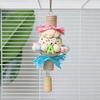 Parrot Chewing Toy Natural Pith Ball And Paper Rope Bite Resistant Bird Cage Enrichment For Small Medium Bird Cockatiel Lovebird