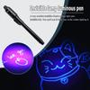 10-1PC Invisible Ink Pen Luminous Light Pen Secret Message Magic UV Light Pen Learning Education Toys for Students Party Favors