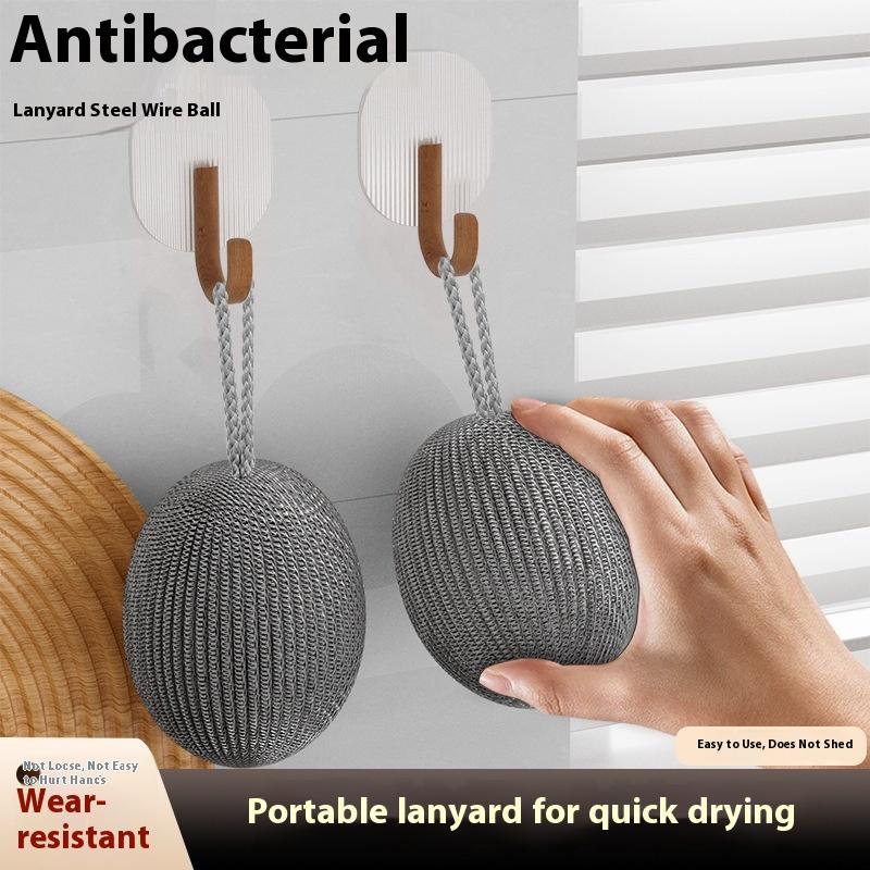 1/3/6 Pcs Grease Removal Tool Steel Wool Ball Stainless Steel Dishwashing Balls For Heavy-Duty Remove Grease Burnt Stains Kitchen