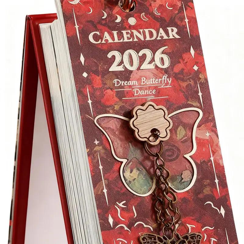 2026 Oil Painting Desk Calendar 365 Days Artwork with Stand Monthly Art Calendar for Home Office Desk Decor, Daily Planner
