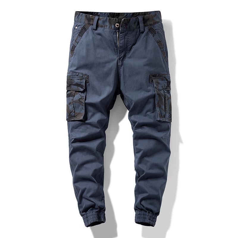 Men's Camouflage Multi-Pocket Elastic Cuff Overalls W9032
