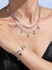 316L Stainless Steel Necklace Matching Bracelet Anklet For Women 18k Gold Plated Two-layer Charm Necklaces Bracelets Ankle Chain