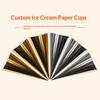 100 Pezzi Carta Stagnola Usa e Getta Porta Gelato Colore Solido Anti-Sporco Manico Spesso Manicotto Cono Gelato