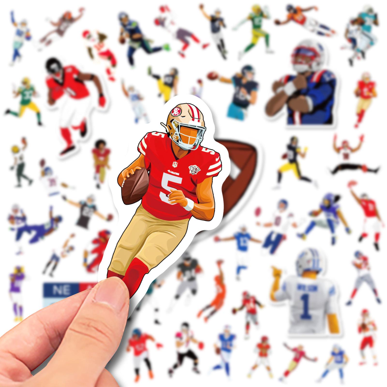 

50 шт. наклейки для занятий спортом на открытом воздухе, классические наклейки с мячом