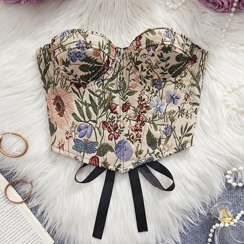 Многоцветный корсет с косточками для женщин, сексуальный, с открытыми плечами, корректирующее белье, утягивающий топ для живота, сексуальный корсет со стальными косточками S