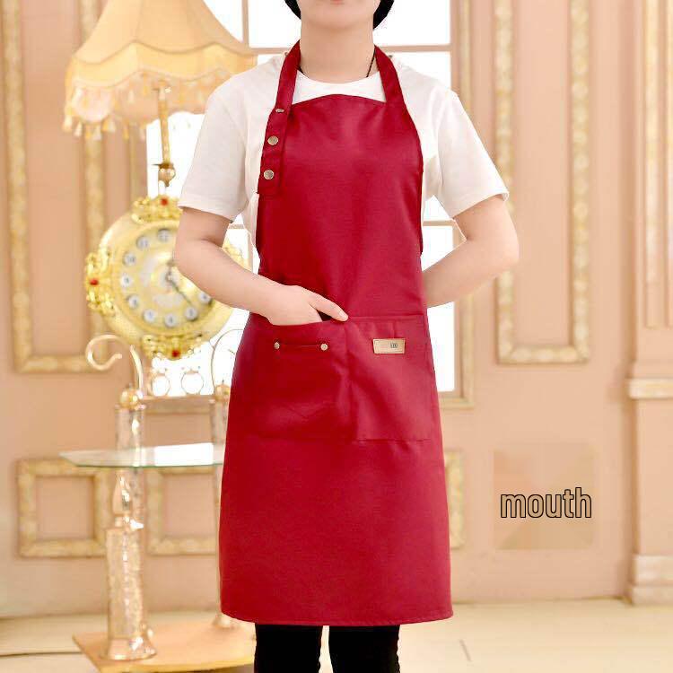 

Korean Fashion Waterproof Canvas Apron for Men and Women - Ideal for Coffee Shops, Baking, Restaurants, and Nail Art.