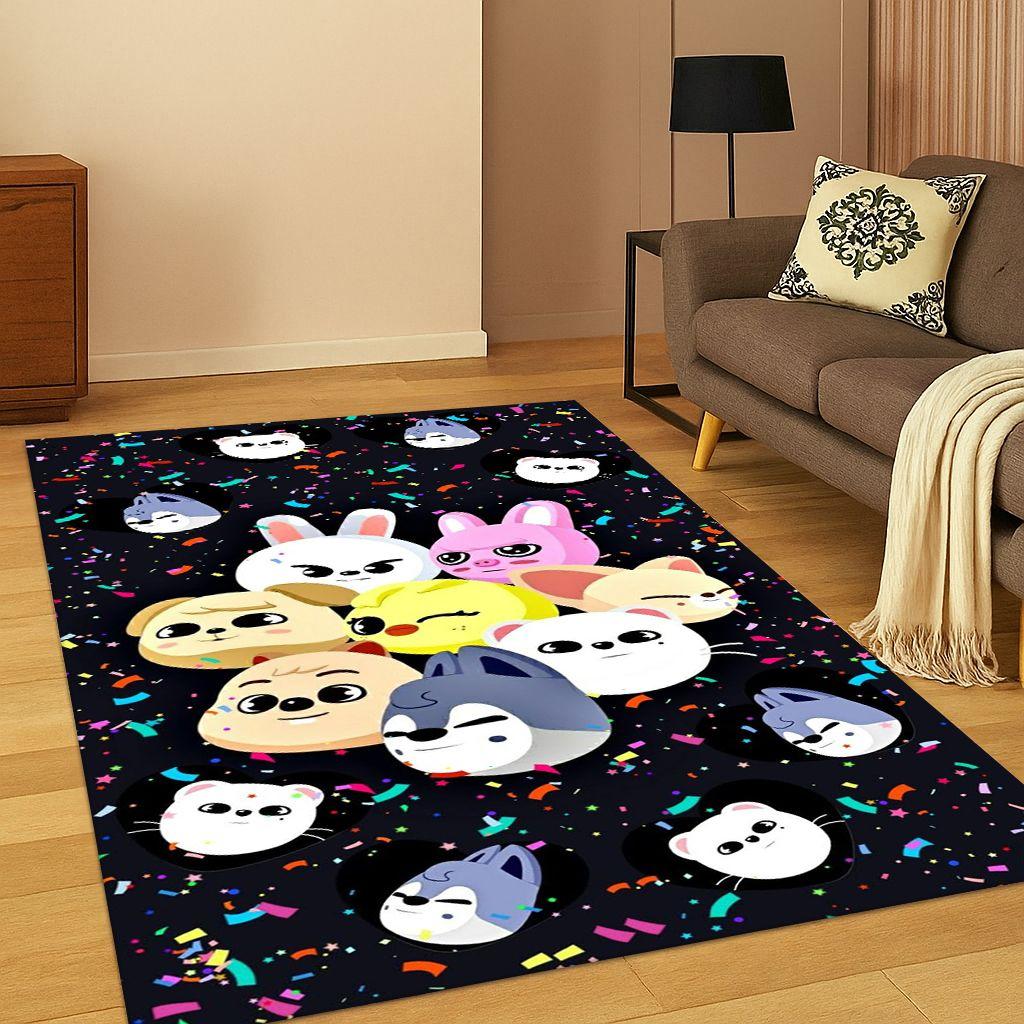 Kpop Star S-Stray Kids Hyunjin Carpet Rug for Bedroom Living Room Sofa Home Doormat Home Decor,Area Rug Non-slip Floor Mat Gift