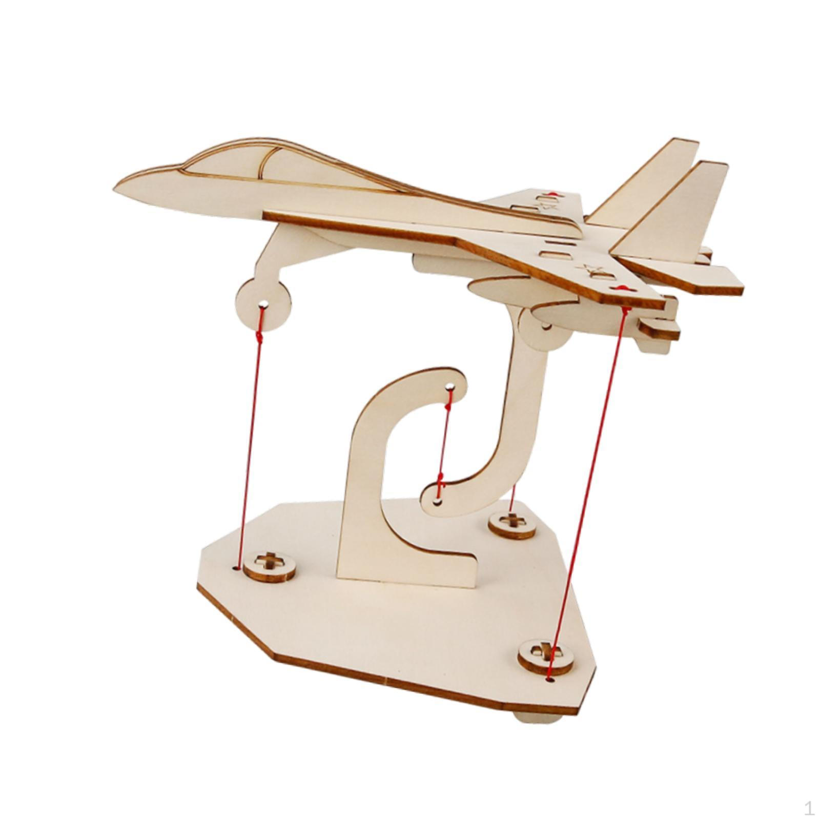 Wooden Aircraft Model Kit Educational Desk Decor Birthday Gifts School Projects Science Experiment