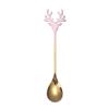 Tableware Stirring Spoon Christmas Deer Head Christmas Spoons Xmas Antlers Tea Scoop Coffee Scoops