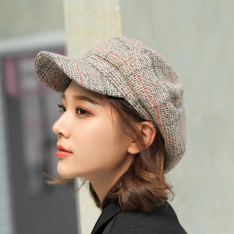 

Autumn Winter Newsboy Cap Fashion Hats for Women Female Winter Painter Cap Visor Travel Beret Thick Warm Vintage Bonnet хакі
