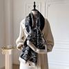 Winter Warm Scarf Women Pashmina Shawl Blanket Wraps Female Imitation Cashmere Foulard Bandana Thick Scarves Hijab