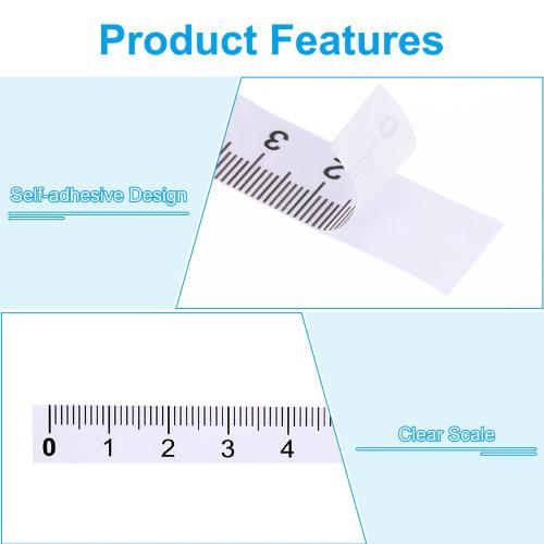 PATIKIL Adhesive Ruler, Set of 2, 100cm, Lined Tape Measure Tape, Sticker Tape for Workbench, Sewing, Saw, Drafting Table, Transparent