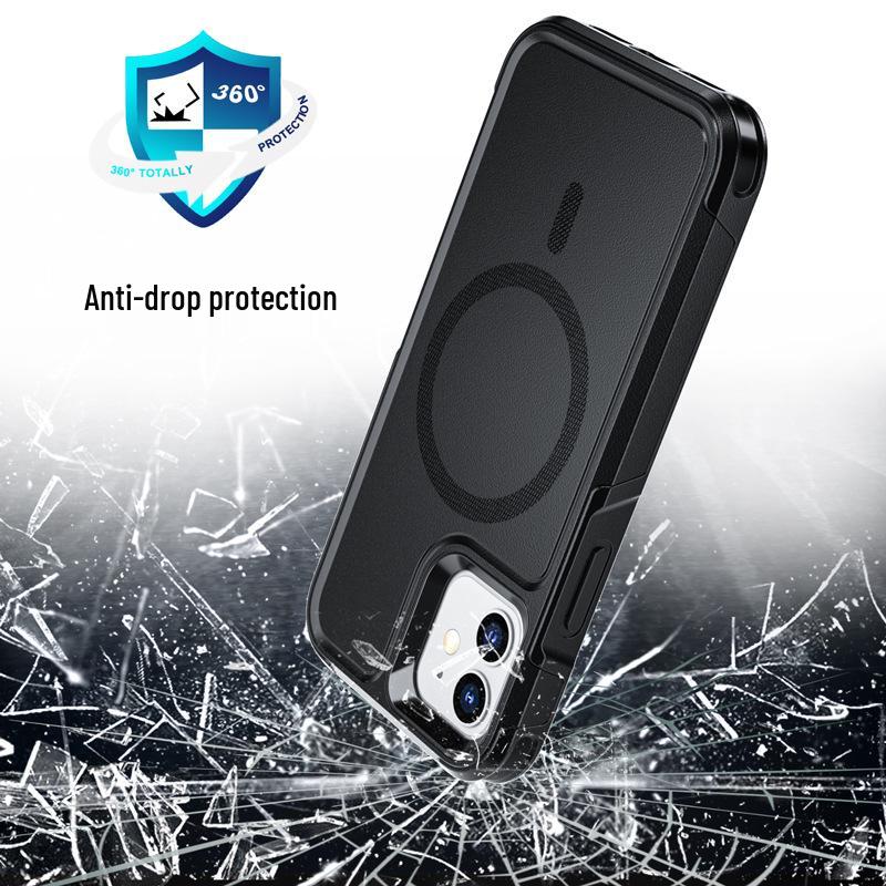 Custodia Magnetica BOX Two-Defense MagSafe per iPhone 12-17: Protezione Anti-Goccia e Anti-Polvere