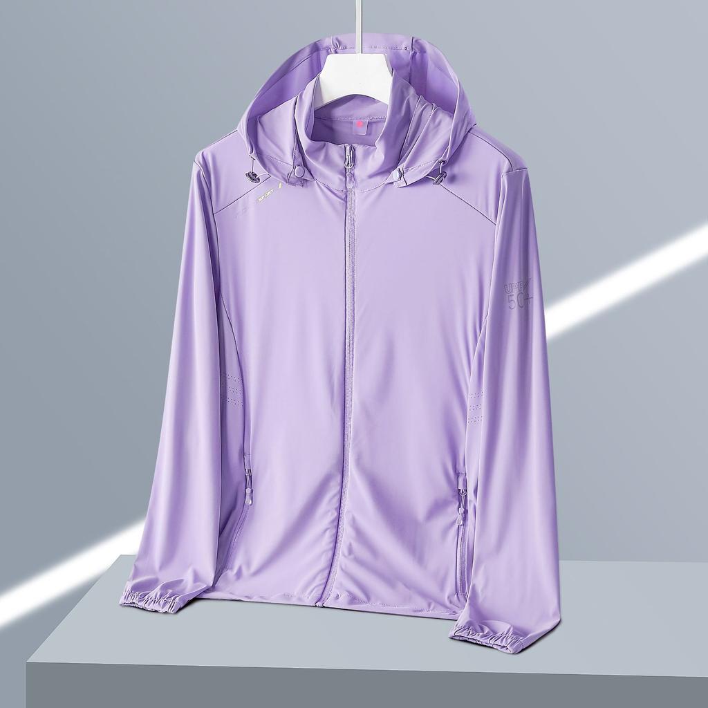 Summer light ice silk sunscreen clothing men's UPF10 + breathable cycling fishing skin clothing outdoor sports jacket women