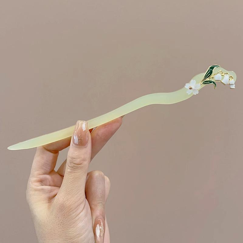 Maiglöckchen Quasten Haarnadel für Damen: Elegante Hanfu-Kopfbedeckung im antiken Stil