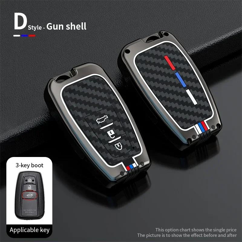 Zinc Alloy Smart Car Key Cover Car Key Case For Toyota CHR C-HR Prado WJSH7 Camry Avalon Prius Corolla RAV4 Avalon Car Accessories