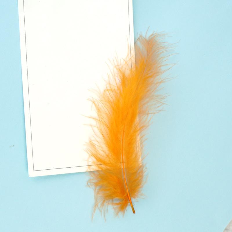 50Pcs Factory Custom Macaron Feathers Colored Pointed Tail Fleece Turkey Feather Dream Catcher Decorative Material Bobo Ball Gift Box Filling