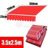 Tewango Orange +White Strip Blind Replacement Awning Top Sunshade Canvas Striped Polyester with UV Coating 10x8ft 350x250cm