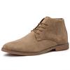 Bottes Chelsea Marron Homme Style Britannique Hautes en Cuir Daim pour Homme à Lacets Bout Pointu Bottines pour Homme Zapatos