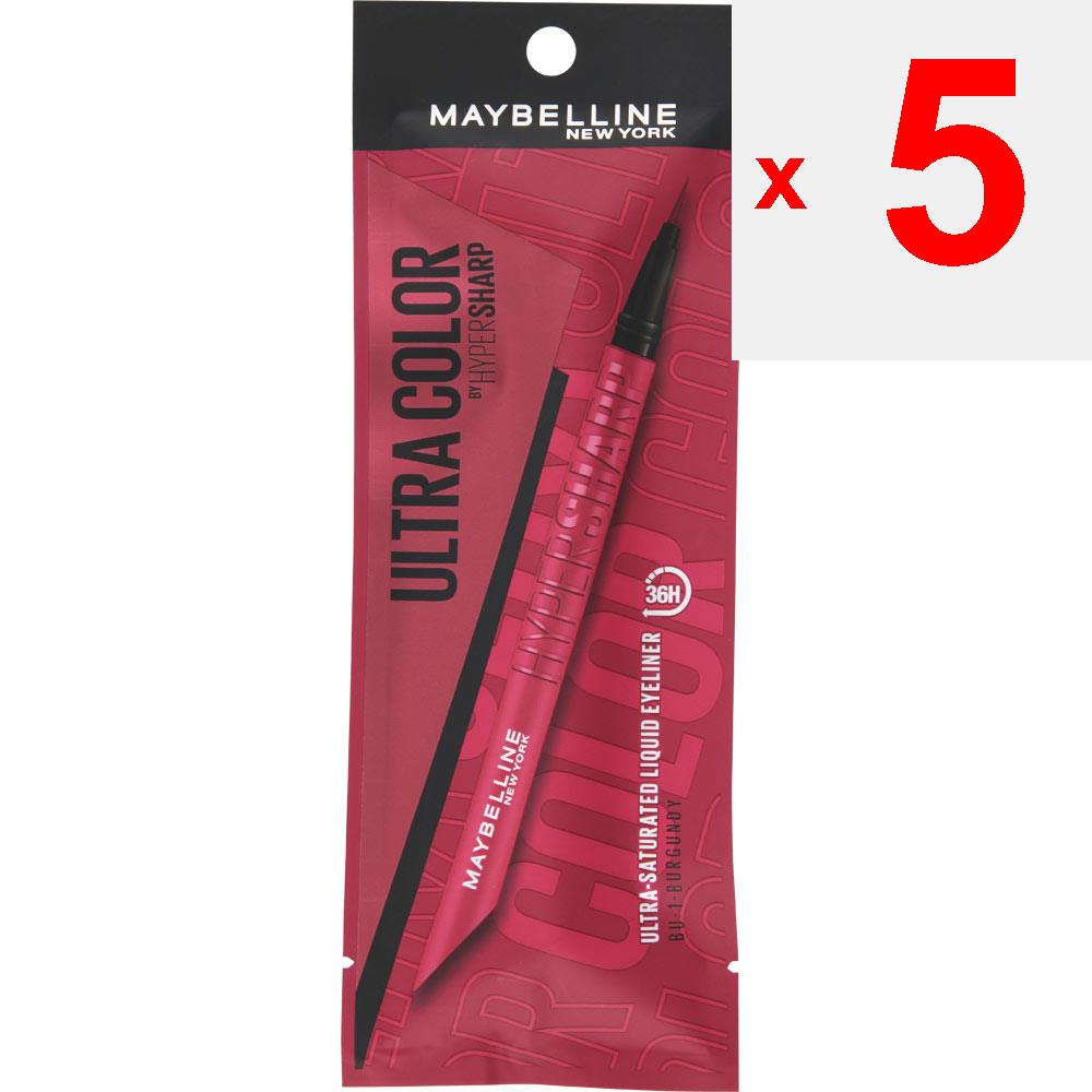 Maybelline Ultra Color Eyeliner BU1 Burgundy Eye Makeup Eyeliner 1. Lift Eyelid Lightly with Fingers, Hold Eyeliner Upright, and Draw a Line To Fill I
