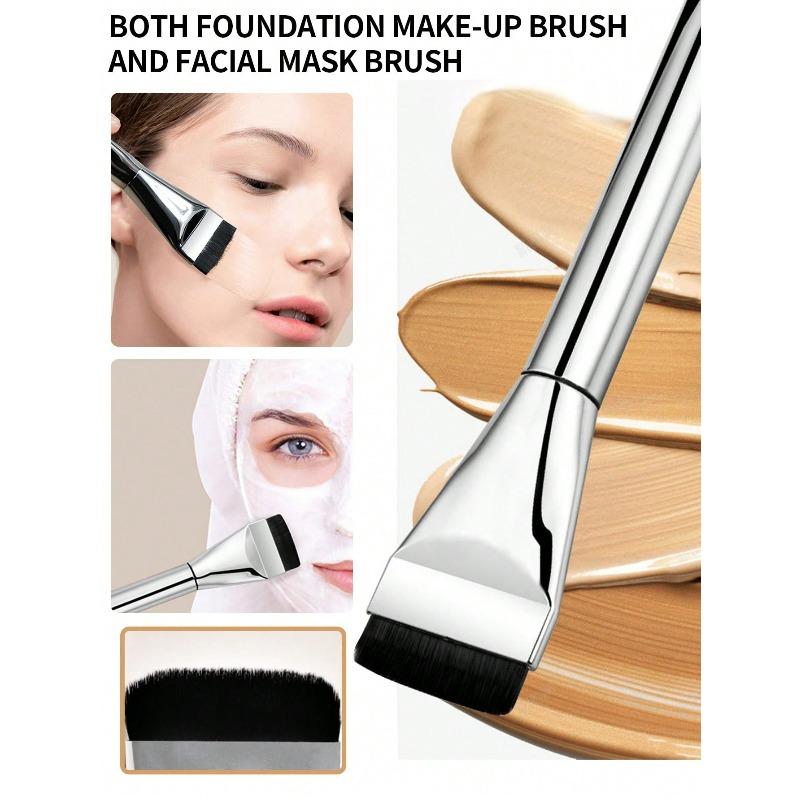 3pcs/set Makeup Mixing Palette, Professional Stainless Steel Makeup Tool Palette, Color Mixing Stick, Foundation Makeup Brush, Makeup Tool