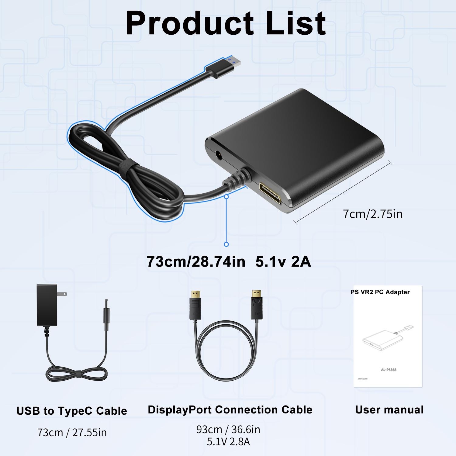 For PS VR2 PC Adapter Computer