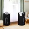 [JN] Large Capacity Empty Bottle Storage Basket With Aluminum Handle 82L Wastewater Bottle Collector Bag Folding Recycling Bin