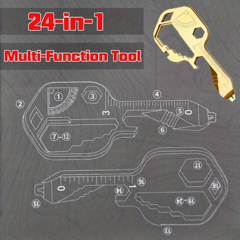 1 Piece 24-in-1 Multifunctional EDC Tool - with Wrenches, Screwdrivers, Pliers, Bottle Openers and More - for Camping