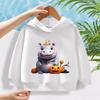 New Fashionable Hippopotamus Pattern Children's Cute Cartoon Casual Daily Hoodie 100-160cm Men's and Women's Styles