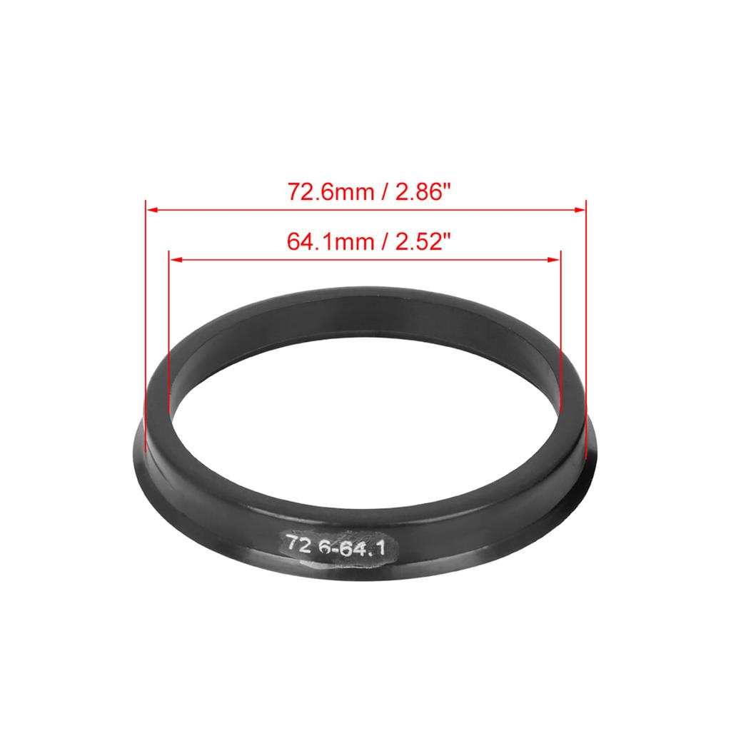 UXCELL 4pcs 67.1mm To 60.1mm 72.6mm To 57.1mm 66.6mm To 57.1mm Car Hub Centric Rings Wheel Bore Center Spacer Hub Rings