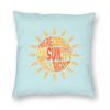 Pink Groovy Here Comes The Sun Square Pillowcase Pillow Cover Cushion Throw Pillow for Home Bedroom Car