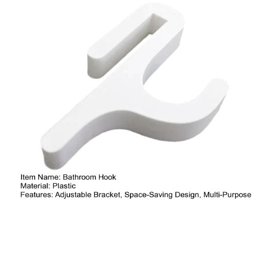 Bathroom Hook Wall Mount Rack Easy Installation Space-Saving Design Decorative Hook Stand Multi-Purpose Organizer for 8mm Glass