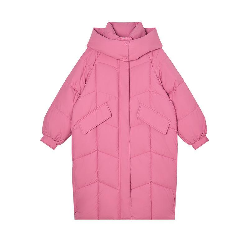 Hooded Over the Knee Long Big Quilt Cotton Clothes Women's Winter New Fashion Thickened Loose Warm Cotton Coat