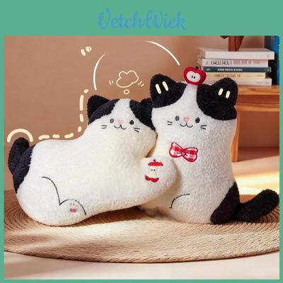 Plüsch-Katzen-Spielzeug mit Apfel-Design für Mädchen und Jungen, perfekt zum Schlafen und Entspannen