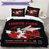 Biancheria da letto con motivo Linkin Park, Set piumone Copripiumino Federa Regalo di compleanno per la casa(1 * copripiumino + 2 * federa, senza nucleo)_lx