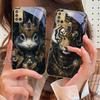 The Tiger of the Crown For Samsung A 31 32 A33 A34 35 14 A15 13 16 25 26 50 52 53 54 55 56 70 71 72 73 Golden glass phone case