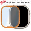 Tvrzené sklo Ochranné sklo pro Apple Watch Ultra 3/2/1 Kovový rámeček pro iWatch Ultra 49mm Ochranná fólie HD proti poškrábání