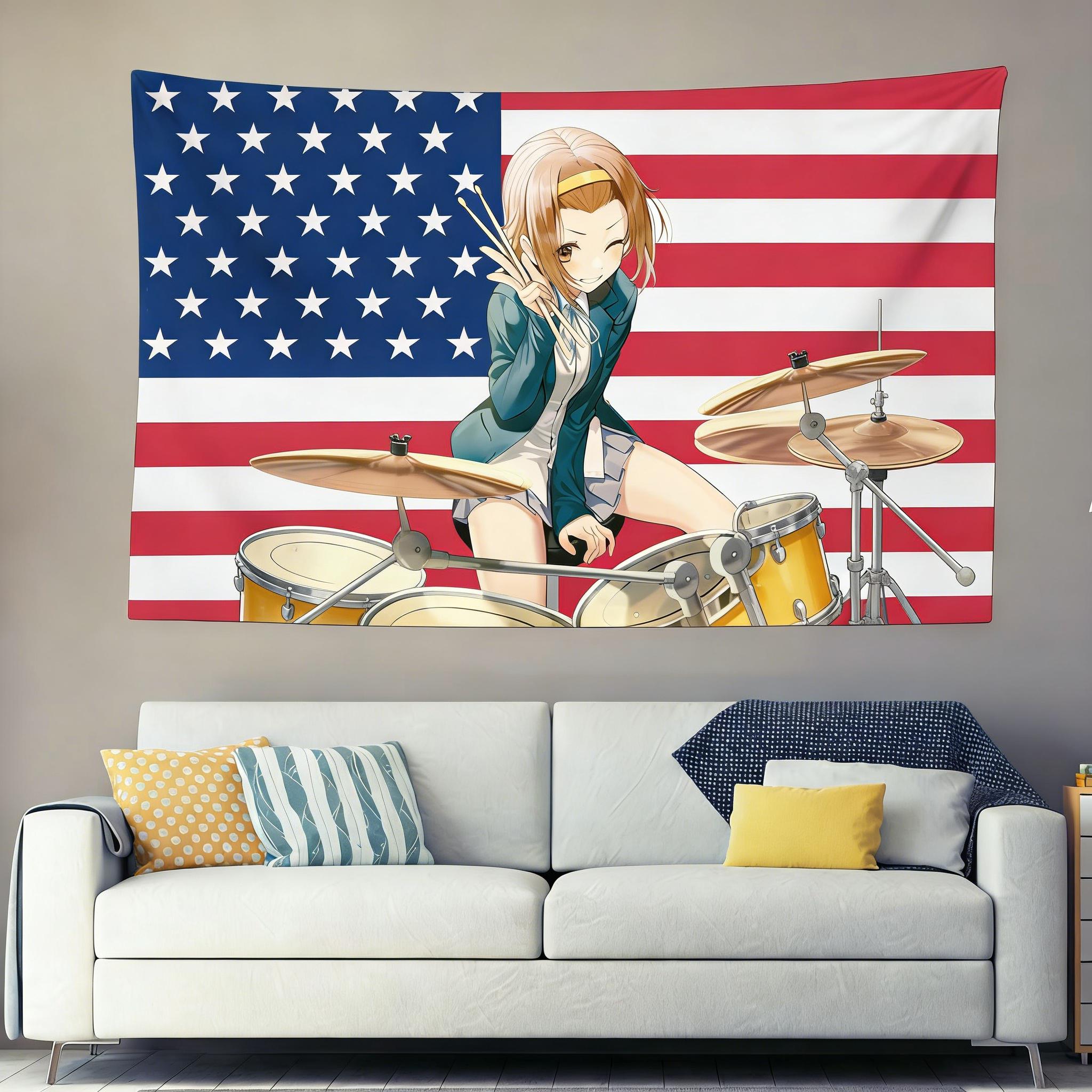 

KON Anime Tapestry Wall Hanging Bohemian Mandala Wall Tapestries Home Decor Accessories for Living Room Bedroom Dorm 74x94cm(29x37in)
