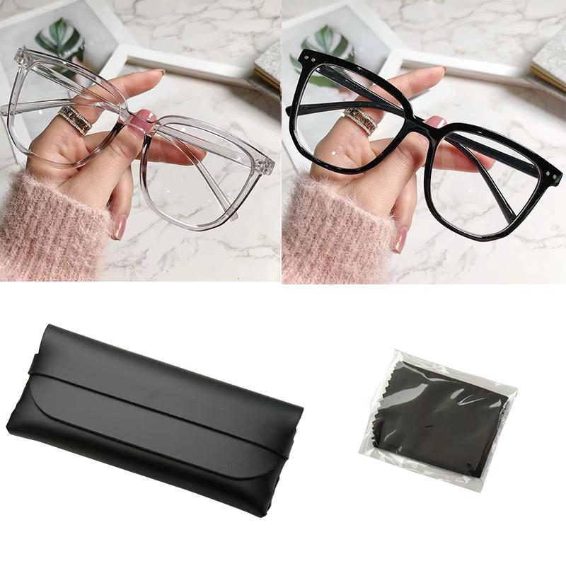 Anti Blue Light Glasses for Women Retro Flat Frame Regular Eyeglass Frame Style Eye Protection